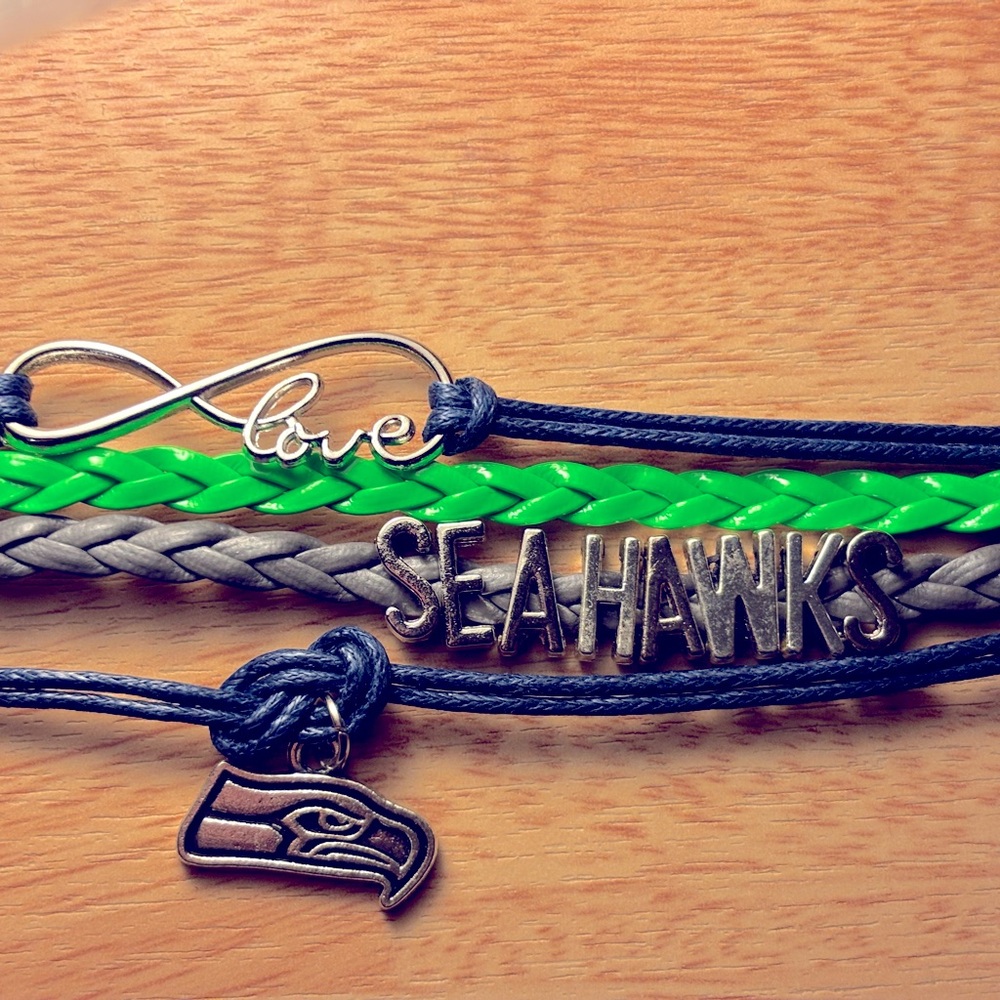 Hand Made Seattle Seahawks Multi-Strap Braided Bracelet!
OSFM